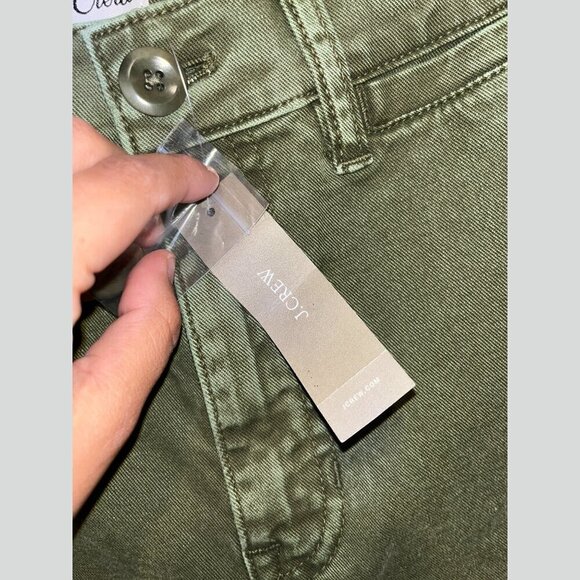 NWT J.Crew Size 27p Garment-Dyed Slim Wide Leg Jean Green SP' 2021 AV814 - Picture 7 of 14